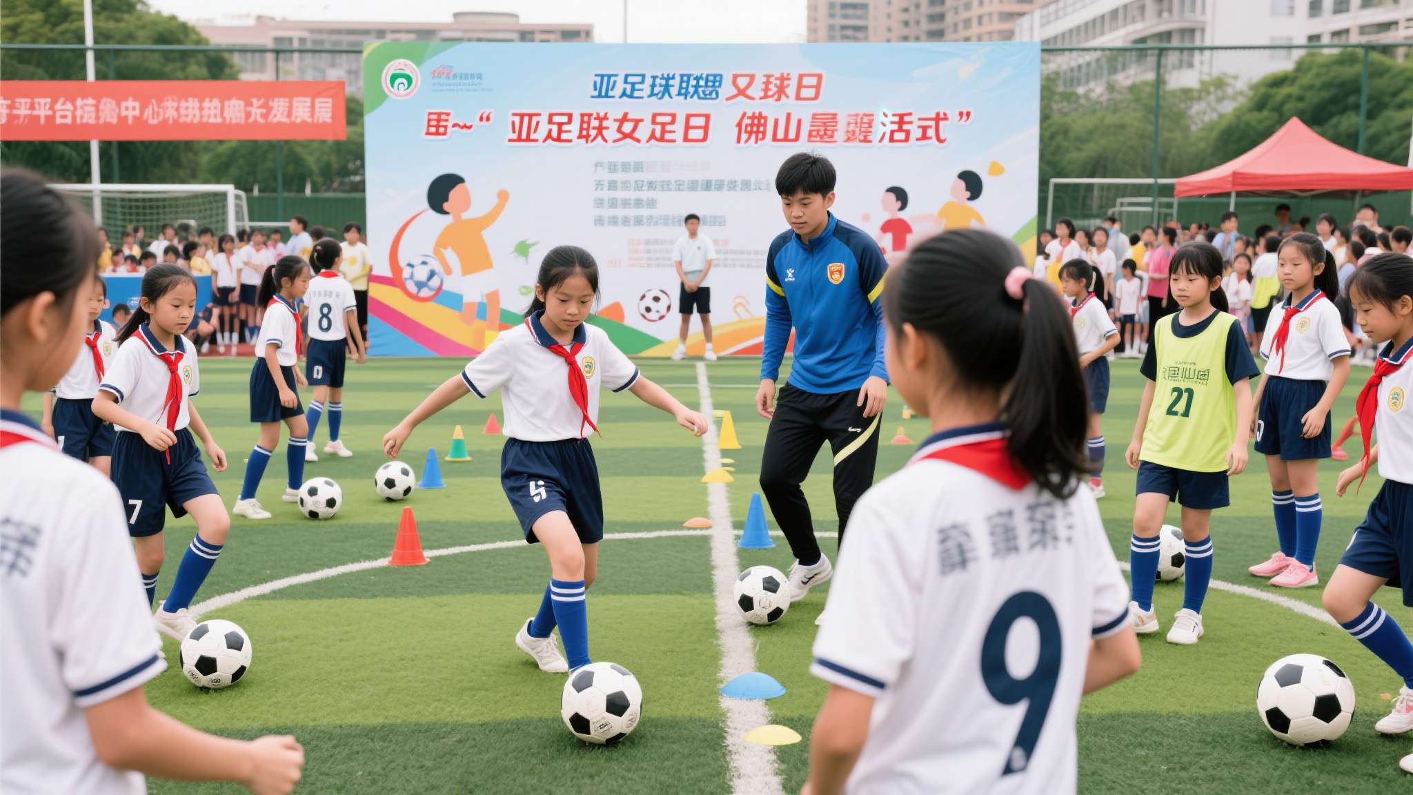 2026亚足联女足亚洲杯-小组赛b组第三轮(朝鲜-中国) 本次*“亚足联女足日”在佛山高明如期举行,可谓意义非凡。活动吸引了近100位小学